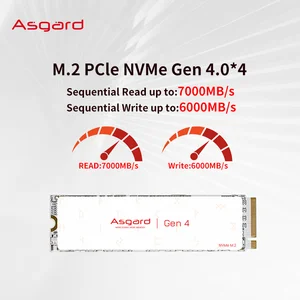 Asgard AN4 plus ssd GEN4X4 M.2 2280 Pcle 4,0 NVMe, внешний внутренний жесткий диск на 1 ТБ для настольного SSD