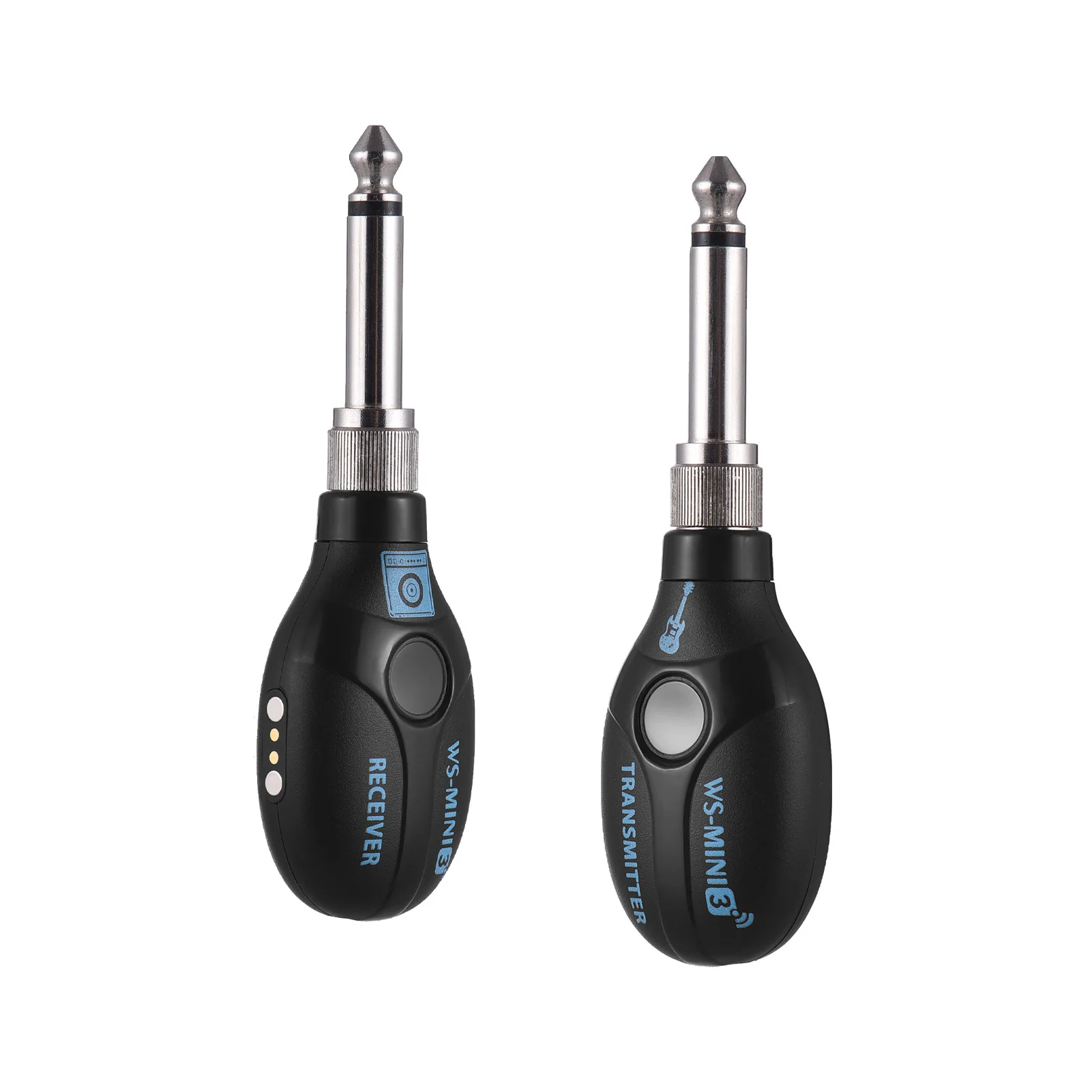 2.4G Wireless Guitar System Transmitter Receiver Set 4 Channel Transmission Charging Compartment Plug and Play