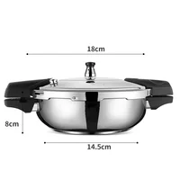Autocuiseur en acier inoxydable, Mini marmite à pression de 1,8 l, marmite de cuisson rapide pour l'extérieur, cuisinière en céramique à Induction, chauffage au gaz 4