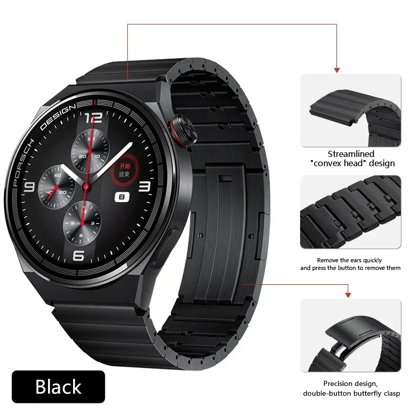 Luxury 22mm Quick Fit Titanium Metal Band - Premium Business Bracelet Strap