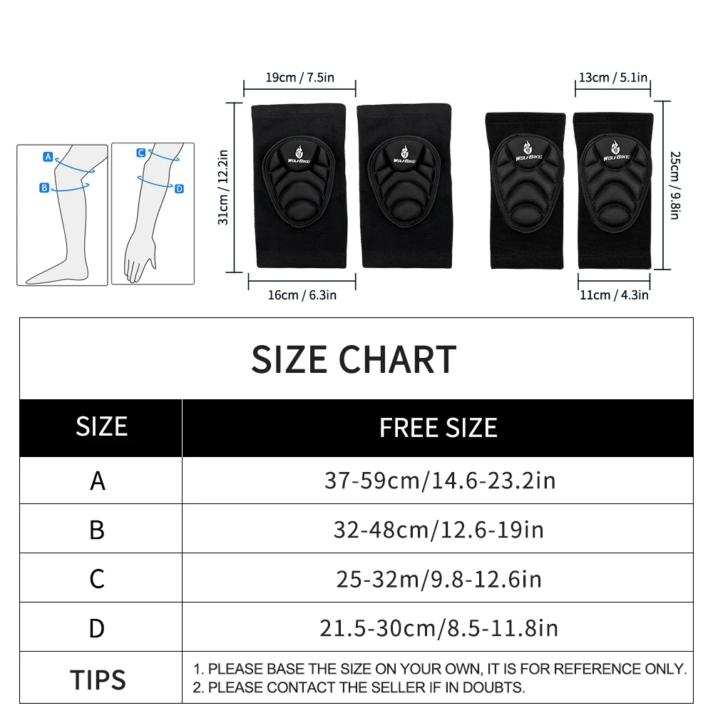 Elbow and Knee Pads Mountain Bike Cycling Protection Set Kneepad Dancing Knee Brace Support Gear MTB Eblow Protector WOSAWE knee pad elbow pads protective gear set
