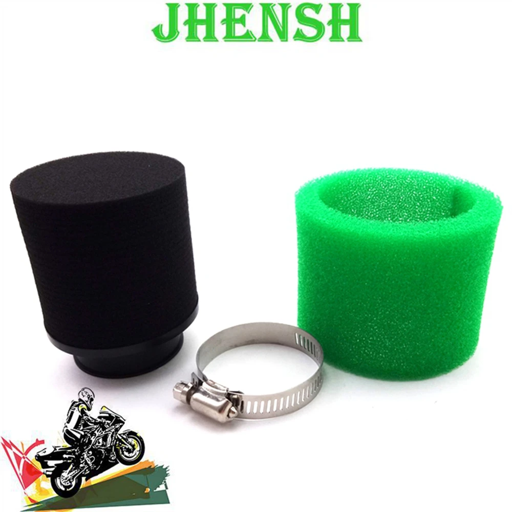 JHENSH Green 45mm Foam Air Filter For ATV Quad Pit Dirt Bike Go Kart Scooter Motorcycle