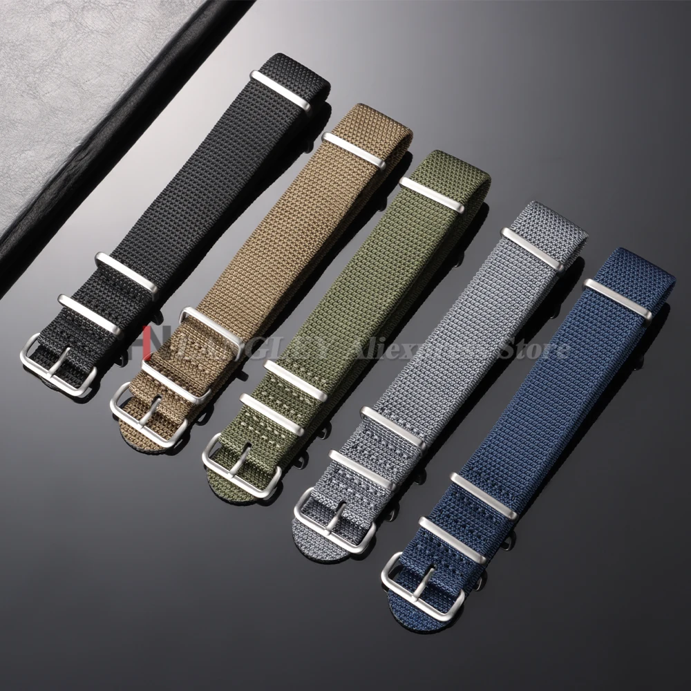 Premium Woven Nylon Men's Sport Watch Strap - High-Quality Fabric Band