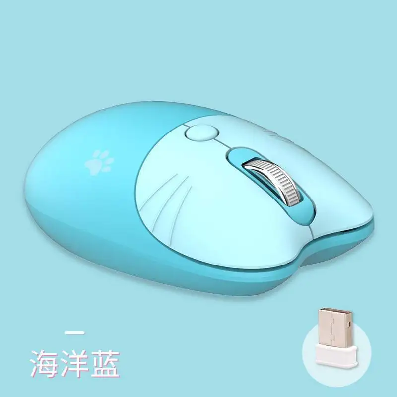 usb wireless mouse 2.4G Wireless Optical Mouse Cute Cat Cartoon Mute Computer Mice Ergonomic Mini 3D Office Mouse for Kid Girl Gift PC Laptop best office mouse Mice