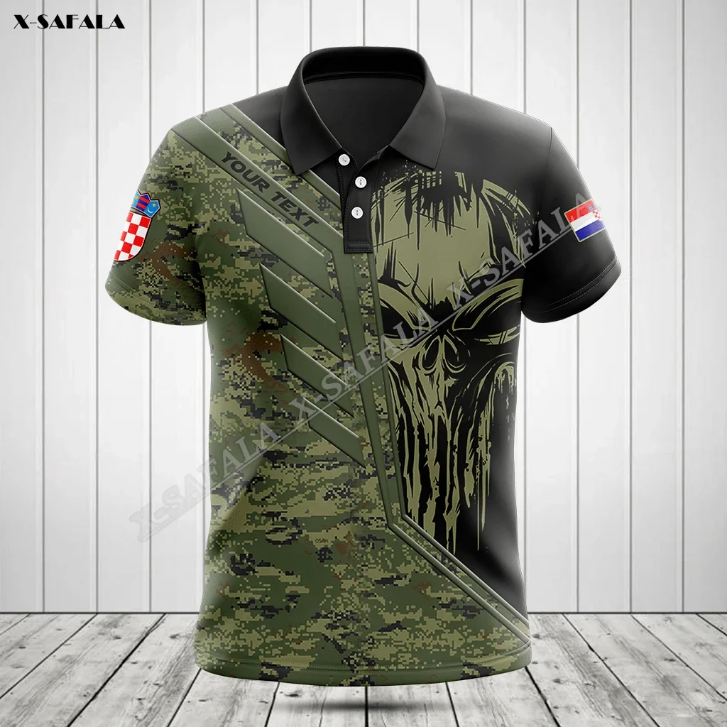 

Croatia Flag Europe Emblem Army Camo 3D Print Cosplay For Men Clothing Polo Shirt T-Shirts Top Short Sleeve Tee Breathable