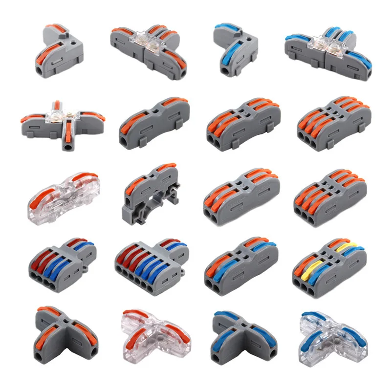 Tira Led de Iluminação Elétrica Conectores Rápidos Fio Conector Mini Condutor Push-in P421 Pinos Pinos Blocos de Terminais de Emenda 222412