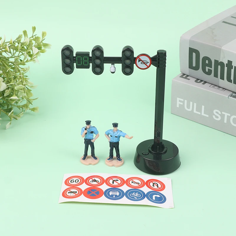 

Traffic Toy Light Signs Road Sign Mini Stop Model Toys Playset Street Girl Kids Essentials Lamp Prop Pretend Play