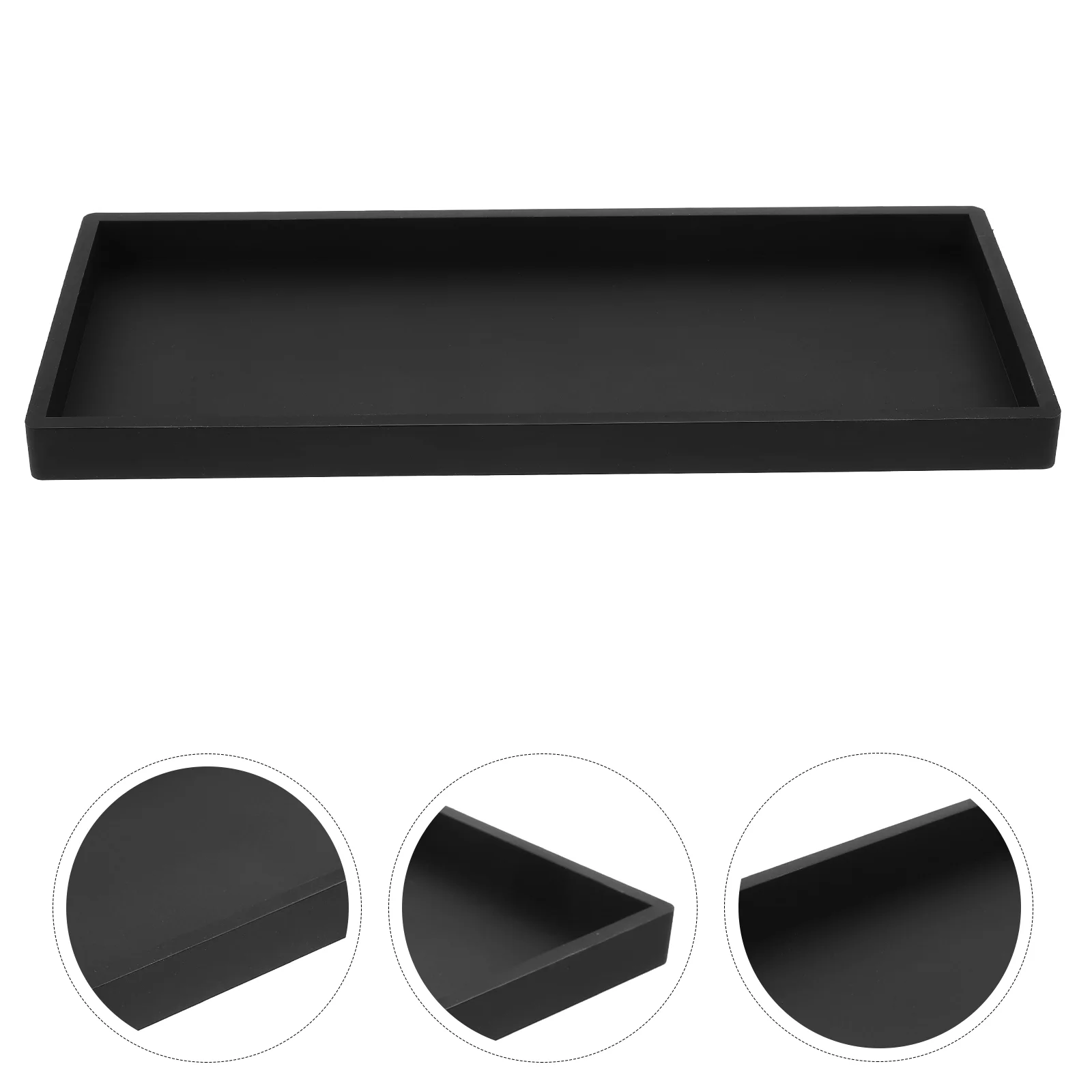 

Silicone Tray Dining Table Decor Vanity Bathroom Counter Jewelry Toilet Tank Countertop Kitchen Silica Gel Storage Trays