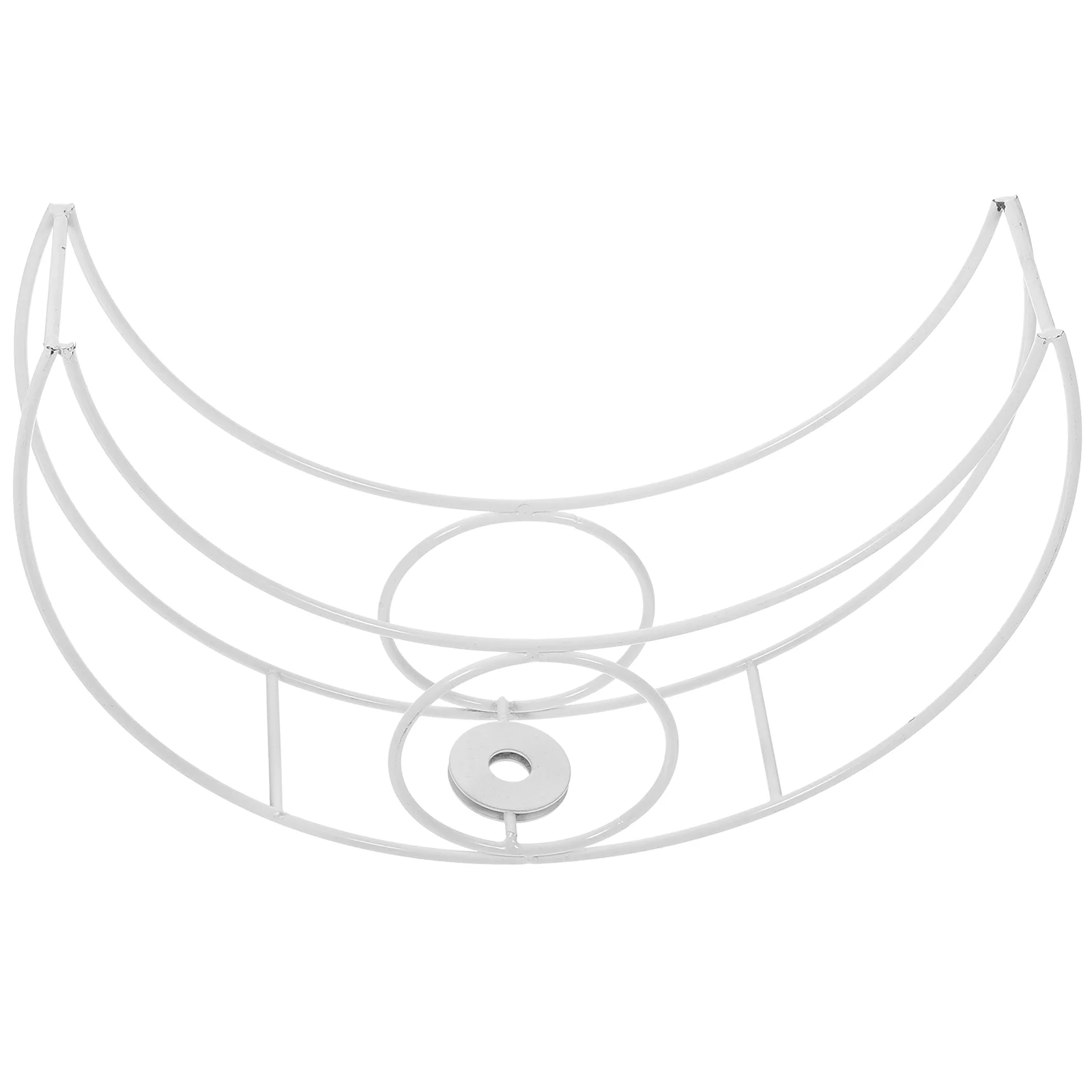 Metal Lamp Cage Light Cage Guard Diy Moon Shape Lampshade Frame Pendant Light Cover Decorative Wire Lamp Shade Ceiling Light