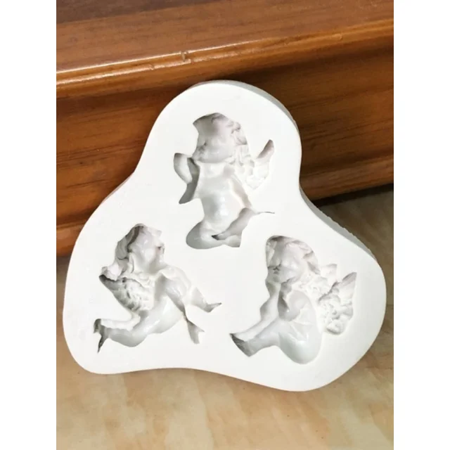 Baba Angyal Alakú Szilikon Penész Torta Dekoráció Fiú Fondant Sütik Szerszámok 3D -S Cukorka (Színes Véletlenszerű)
