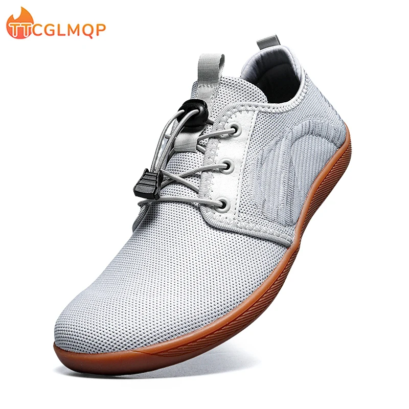 Unisex Wider Shoes Breathable Mesh Men Barefoot Wide-toed Shoes Flats Soft Zero Drop Sole Wider Toe Sneakes Large Size