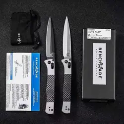 Benchmade268 faca de acampamento máfia italiana 4170bk (salto lateral) multi funcional segurança defesa bolso facas edc ferramenta