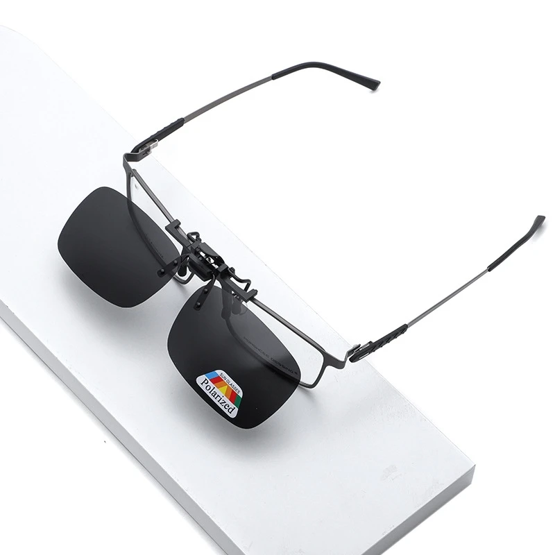 YIMARUILI Trendy Reversible Prescription Glasses Polarized Clip Driving Travel UV400 Portable Sunglasses Night Vision Sunglasses