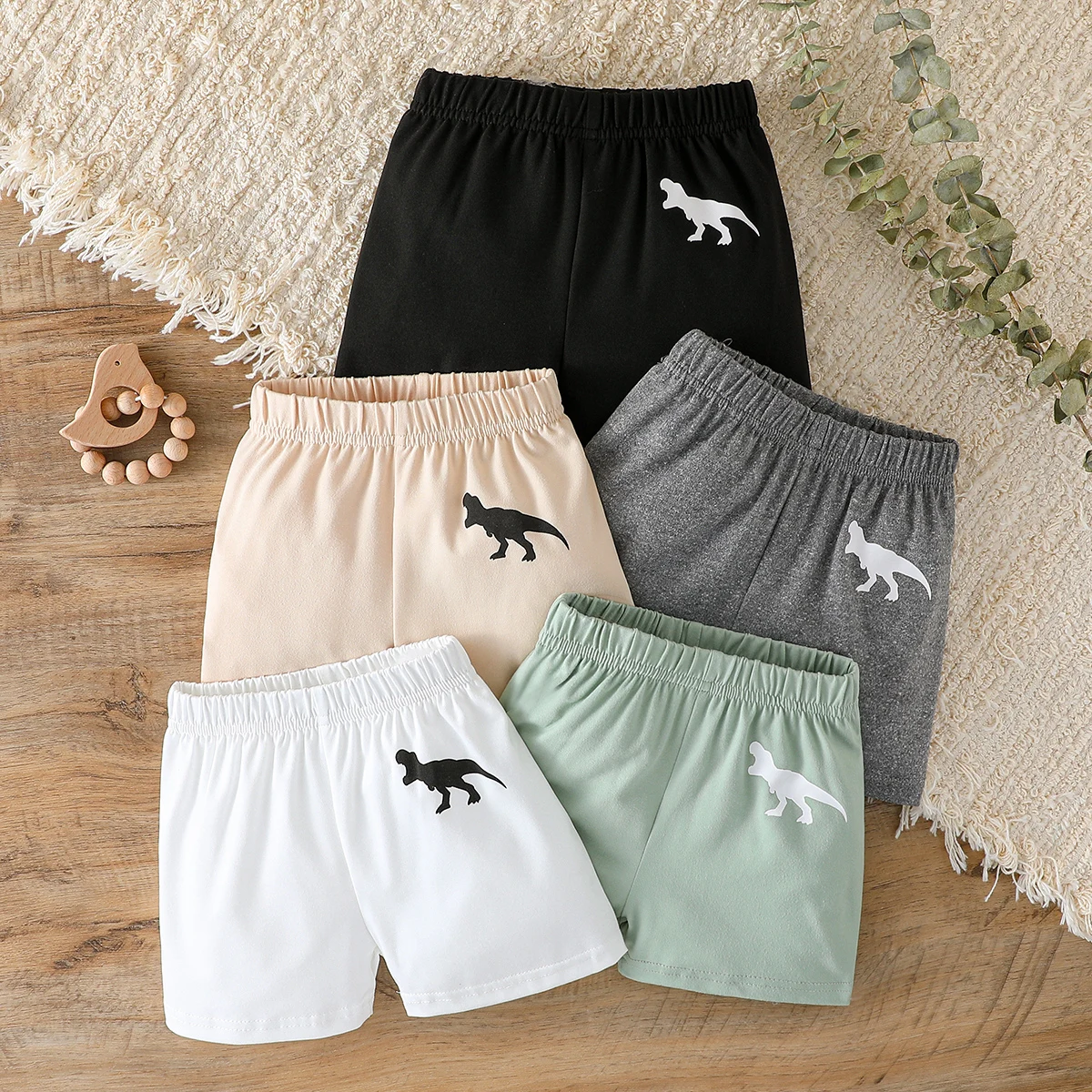 2025 Baby 5Pcs Summer Boys' Casual Shorts Cartoon Animal Sporty Shorts Boys' Infant Clothing Pants For 1-3Y
