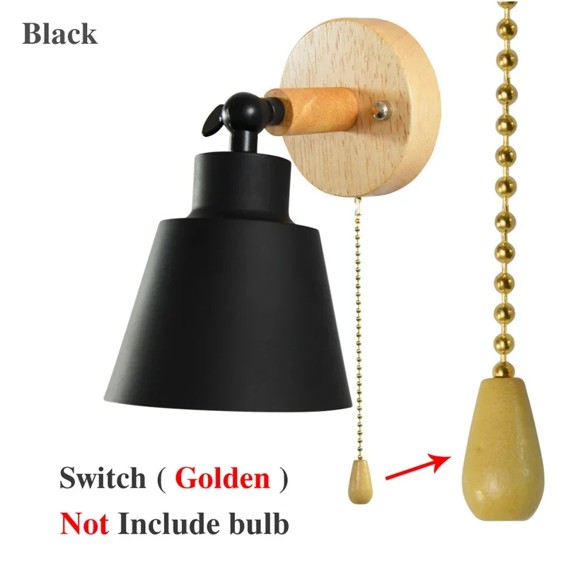 Modern Simple Wooden Macaron LED Wall Light Scandinavian Switch Light Horizontal Study Aisle Staircase Indoor Lamps and Lighting led light led wall lamp wall light