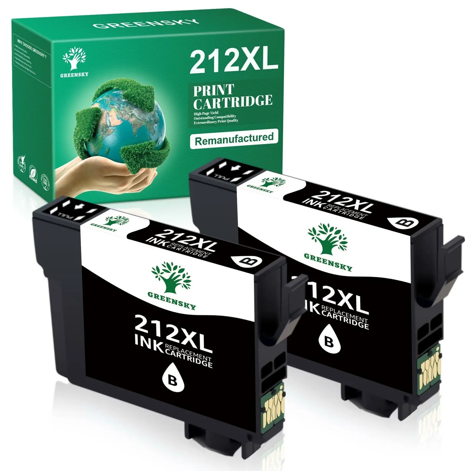 

2x Black 212 XL T212 XL Ink Cartridges For Epson WF-2830 WF-2850 XP-4105 XP-4100