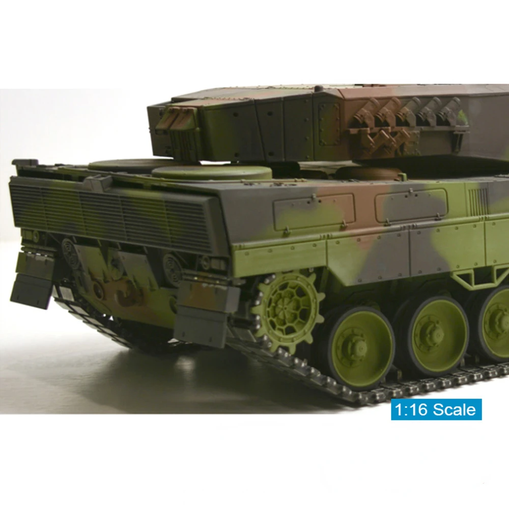 RC TANK 1/16 German Leopard 2A6 Main Battle Tank Toy Full Metal World War II Tank Chariot with Smoke Sound Set Tank Toy RTR 5