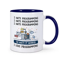 Premium Ceramic Mug - I Love Programming Design, 11oz Coffee & Tea Cup Gift - 330ml (5DTC - 002 - SLY)