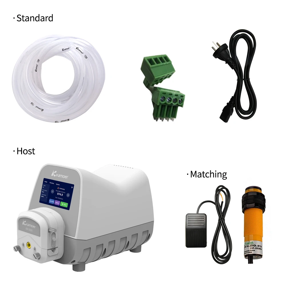 Liquid Transfer Pump Kamoer 0.5-1500ml/min UIP WIFI-E High Flow Peristaltic Pump for Lab Food and Beverage Filling AC100V-240V
