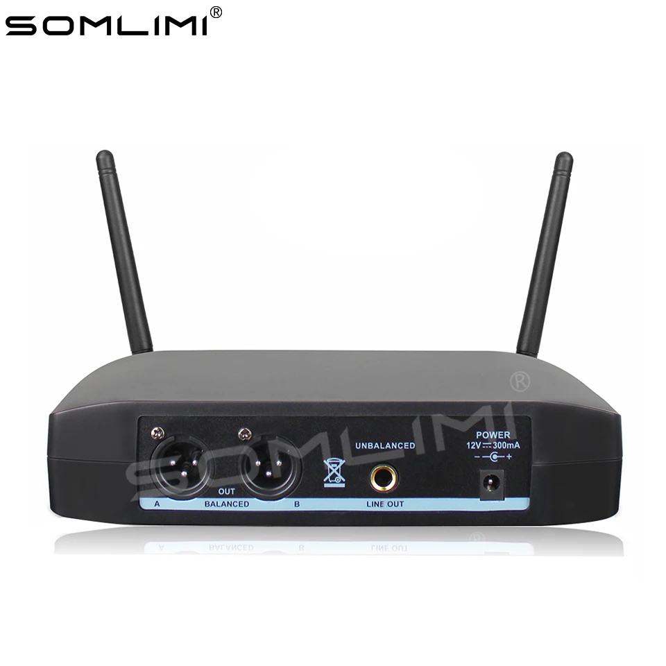 SOMLIMI 500-599MHz B87A 무선 마이크, UHF 2 채널 전문, 파티 노래방 교회 쇼 모임