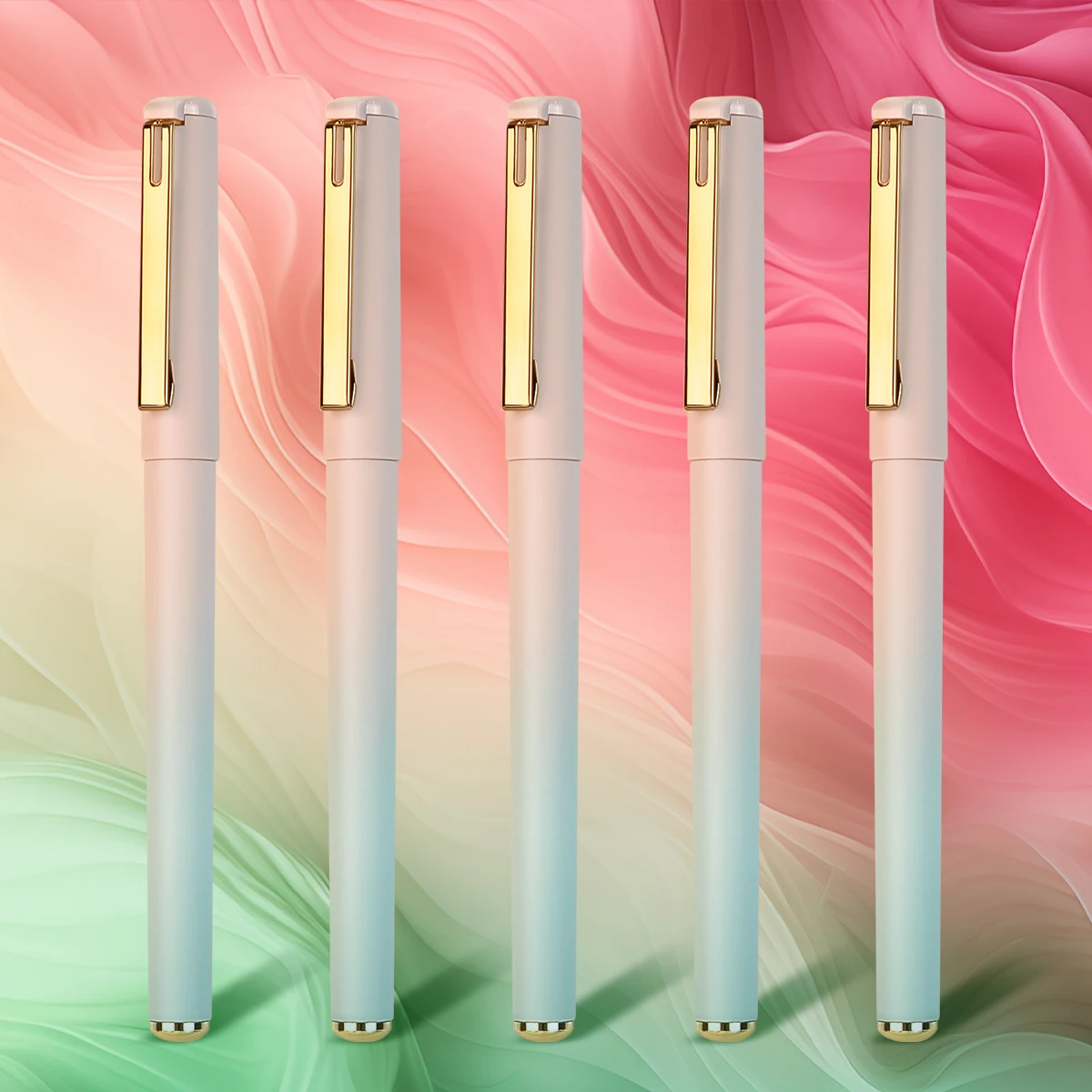 글쓰기 럭셔리 반짝이 재미있는 펜, 잉크, 귀여운 용품, 공부 액세서리, 그라디언트 퍼플 펜, 미적 펜, 학교 물건