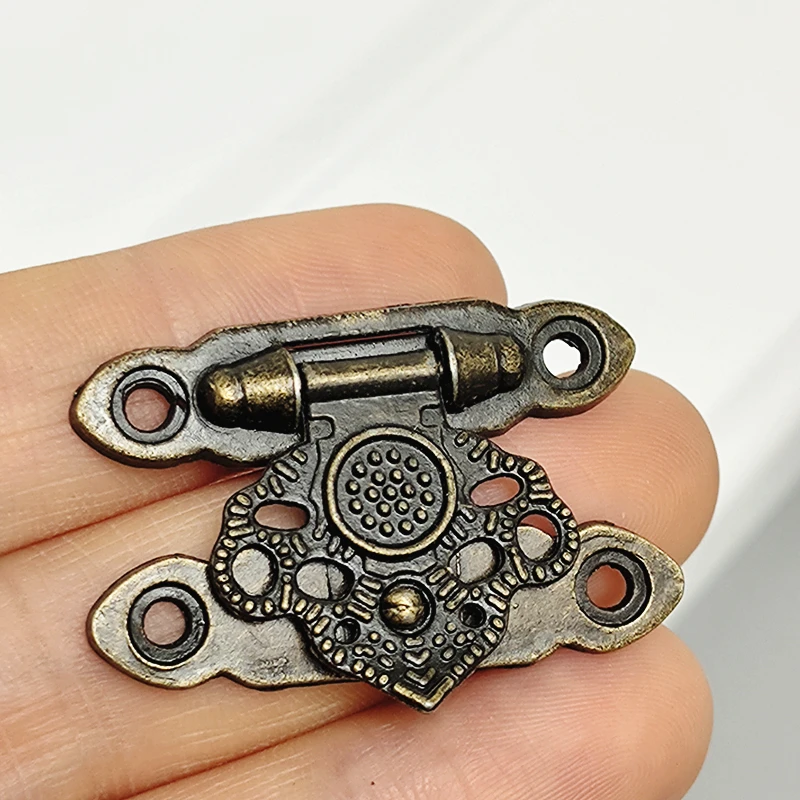 2/3/4/5pcs Antique Bronze Hasp Vintage Decorative Latch Handle Wooden Box Buckle Pad Chest Lock Cabinet Buckle Retro
