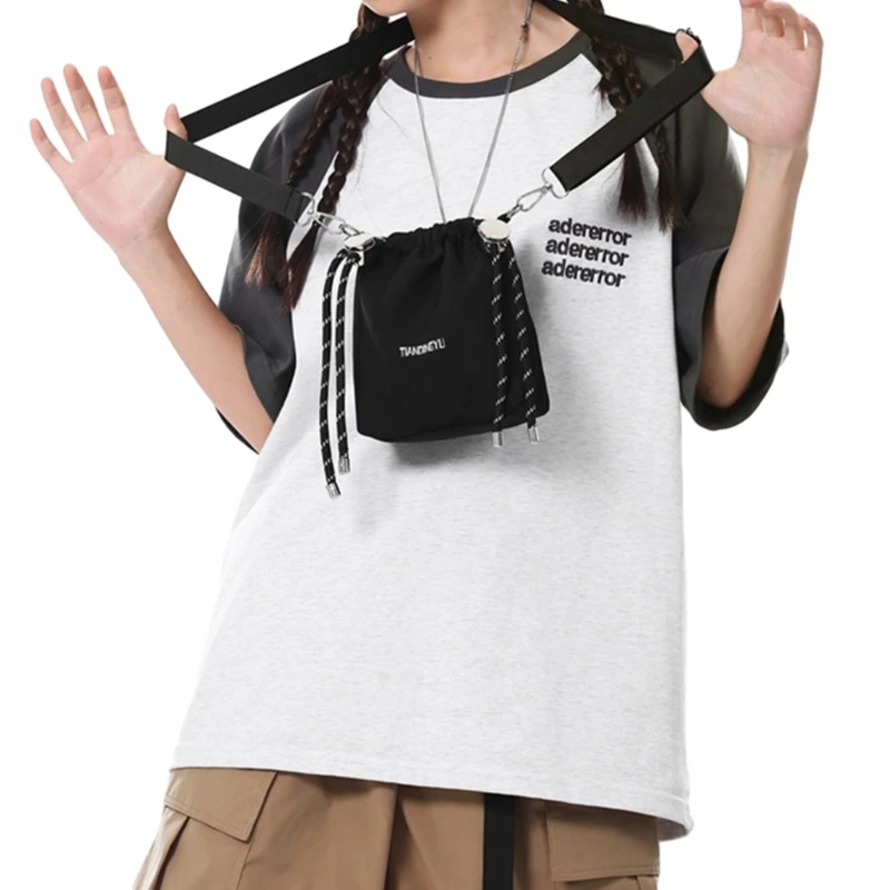 

Drawstring Bucket Bag Crossbody Purse Phone Wallet Purse Shoulder Bag for Girl E74B
