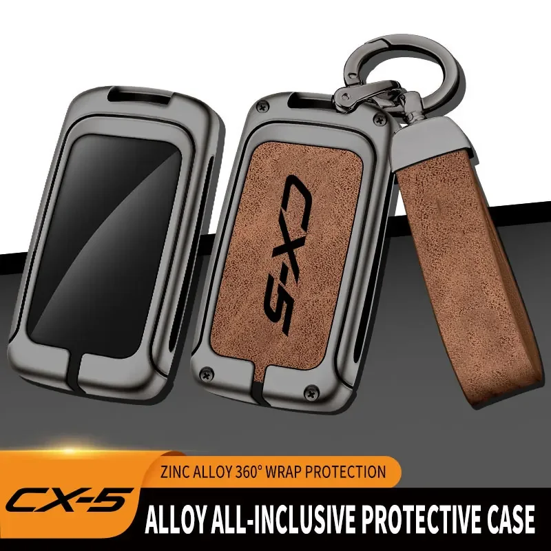 

Zinc Alloy Car Key Case Cover For Mazda CX5 Remote Control Protector For MAZDA CX-5 Key Case Dedicated Key Shell Car Accessories