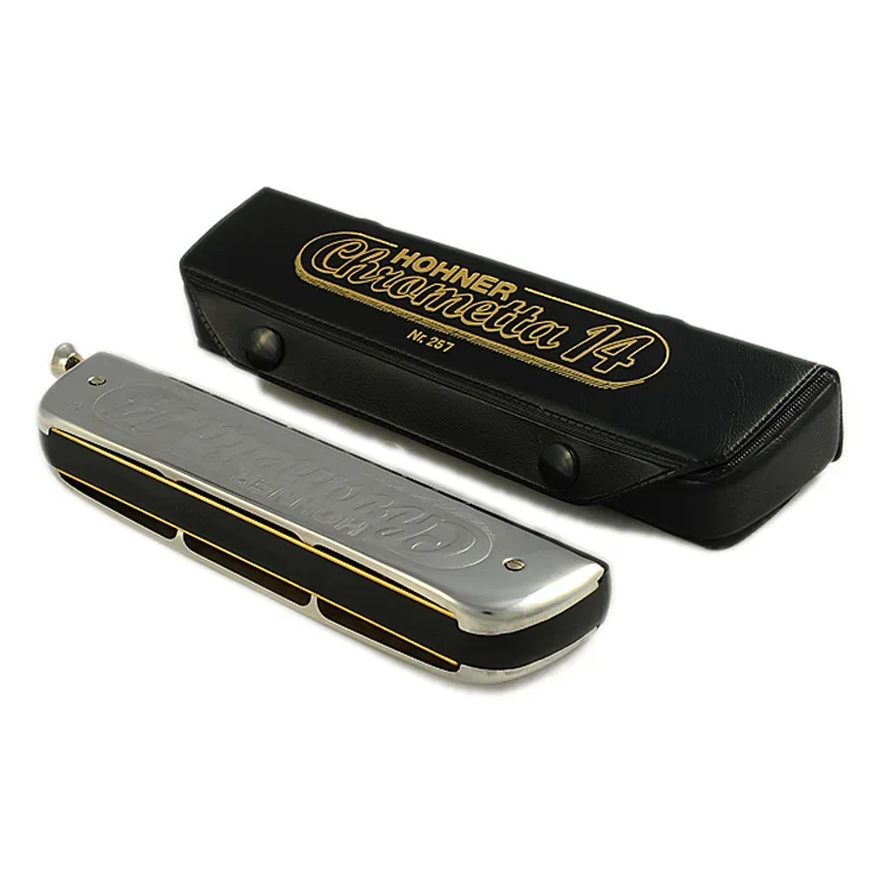 Description Picture 2 of itemHohner 257 14 holes Chromatic harp Chrometta 14 Harmonica, Key Of C Major