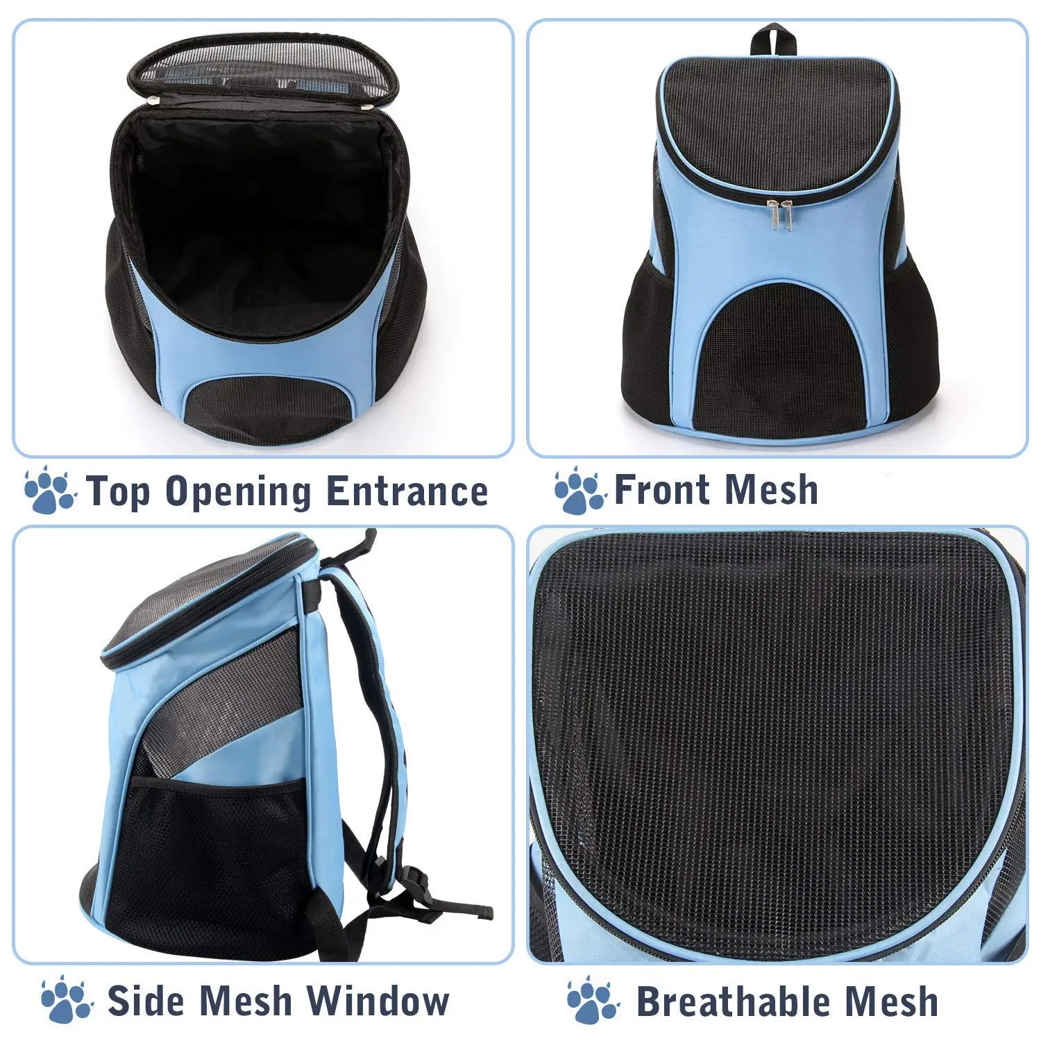 Pet Carrier Backpack Outdoor Dog Cat Backpack Ventilated Mesh Double Shoulder Pet Travel Bag for Cat Small Dogs Puppy Traveling