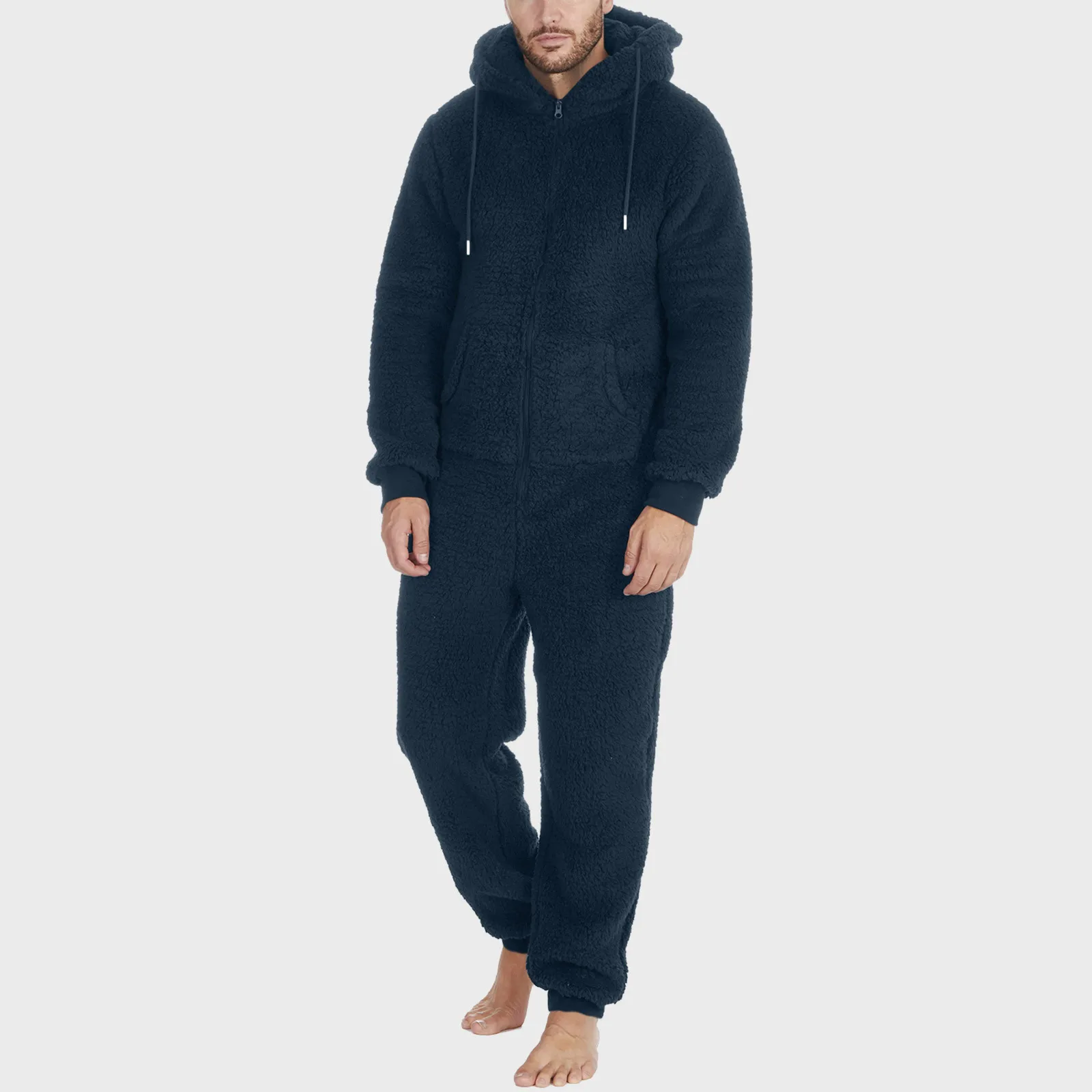 Men Pajama Sleep Overall Jumpsuit for Men Bodysuits