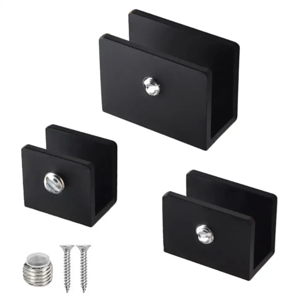 Cabinet Backplates 1 Piece Aluminum Alloy Square Glass Clip Fixed Support Bracket for Thick Glass Heated Bed Clip Clam