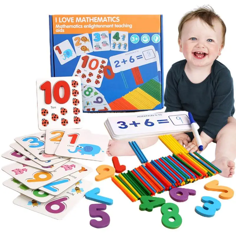 

Math Intelligence Sticks Educational Counting Rods Number Cards Montessori Toys Stem Toys Homeschool Supplies Teaching Tools