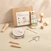 1Set Baby Wooden Squirrel Pattern Musical Instruments Montessori Multi-function Musical Game Interactive Instrument Newborn Gift 1