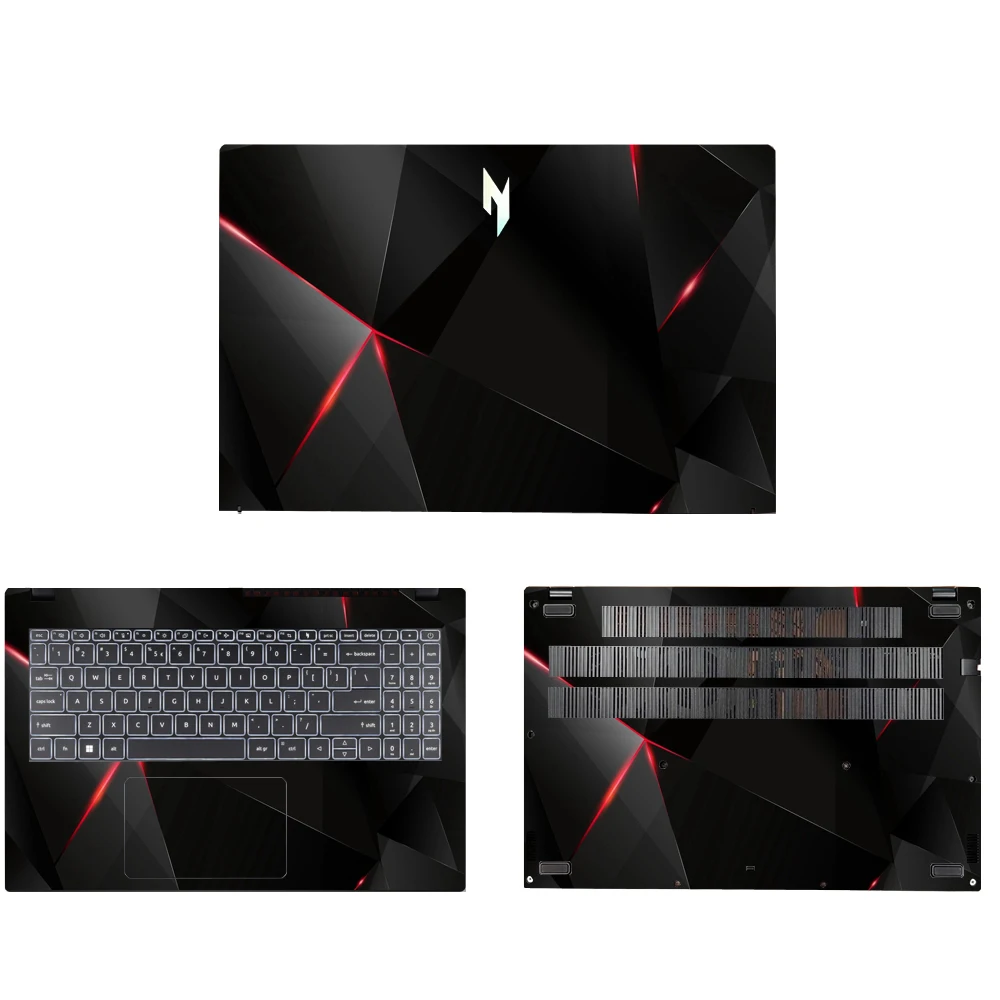 지문 방지 프리 컷 비닐 스킨 커버 노트북 데칼 스티커 Acer Nitro V 15 ANV15-41 ANV15-51 ANV15-52 풀 바디 필름