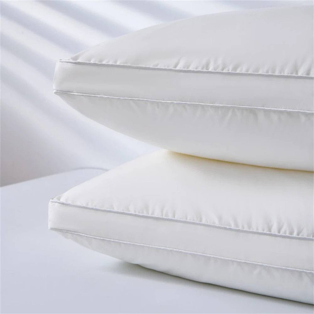 Sondeson Luxury 100% Goose Down Pillow Down-proof King Queen 100% Cotton Bedding 3D Style Rectangle Winter Bedding Pillows 1Pcs 5