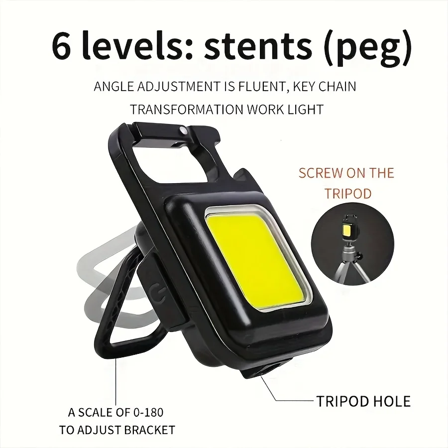 Led flashlight keychain light camping lights camping lamp 1 PC rechargeable mini flashlight