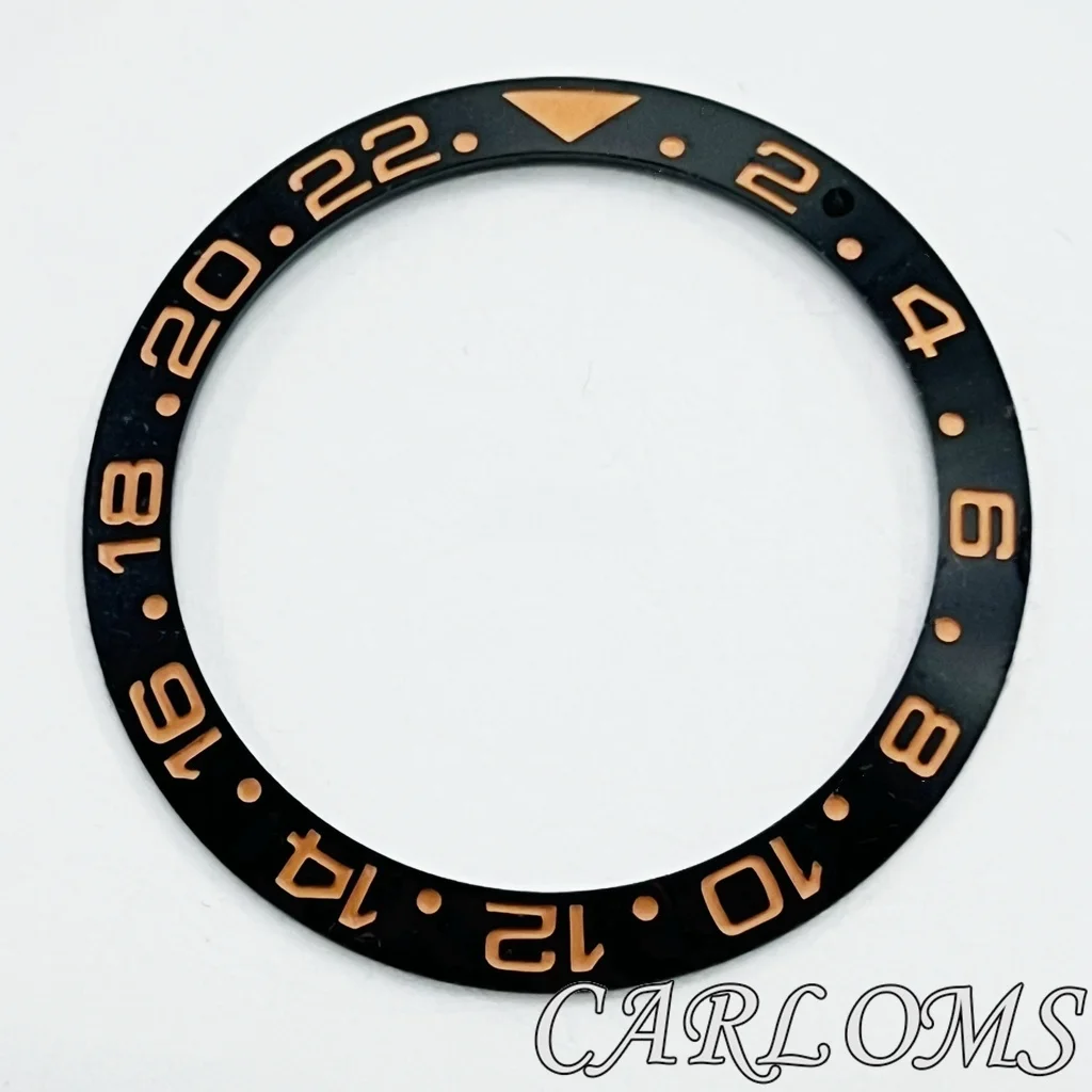 Premium Black Rose Gold Multicolor Ceramic GMT Bezel Insert