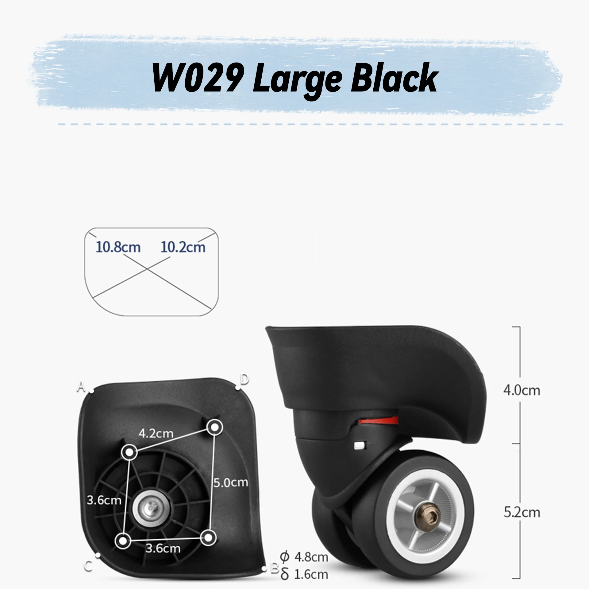 Suitable For W029 Universal Wheel Replacement Suitcase Rotating Smooth Silent Shock Absorbing Wheel Accessories Wear-resistant