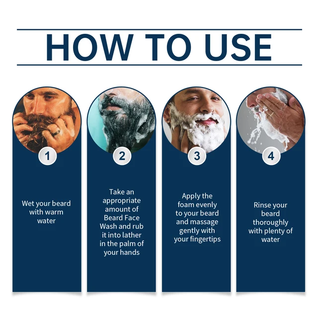 Sandalwood Oil Beard Shampoo Nourish Beard Improve Rough Texture Reduce Frizz Add Shine Man First Chioce Mild Moustache Cleanser