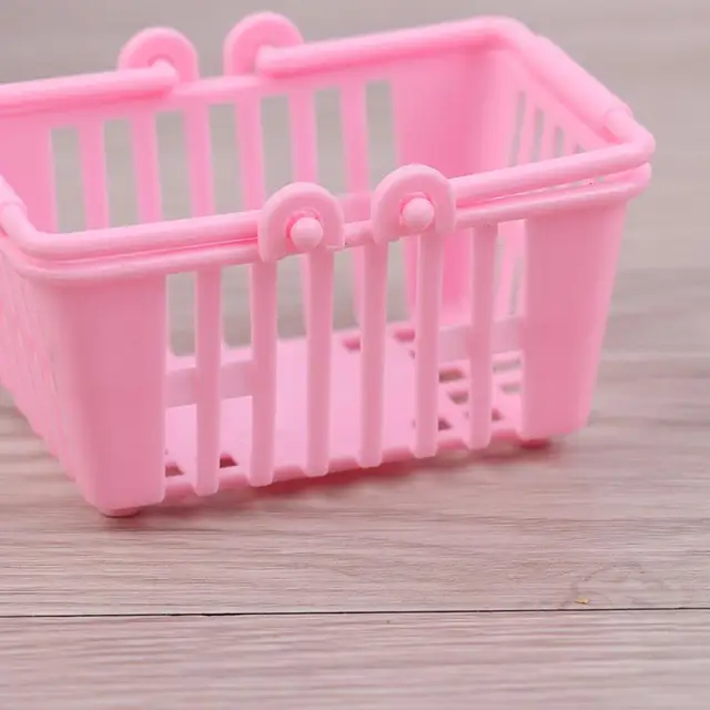 12pcs Mini Shopping Baskets Playing House Baskets Kids Small Candy Baskets Model Doll House Furniture For Dollhouse Decor 4