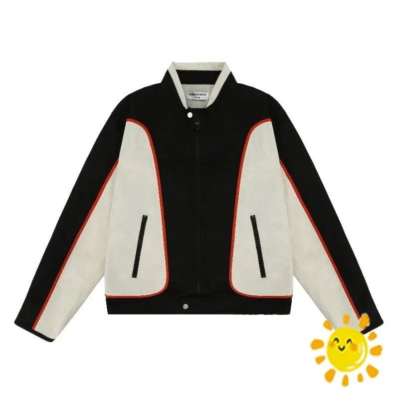 

Винтажная бейсбольная куртка в стиле ретро для мужчин и женщин, свободная мотоциклетная утепленная куртка в стиле пэчворк