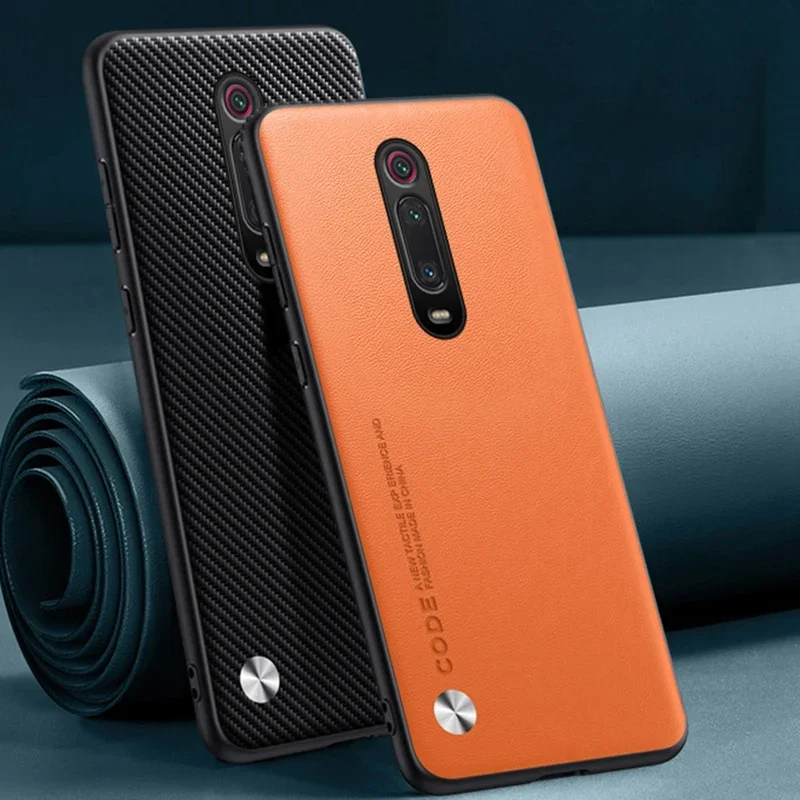 Luxury PU Leather Matte Shockproof Phone Case - Silicone Protection Cover