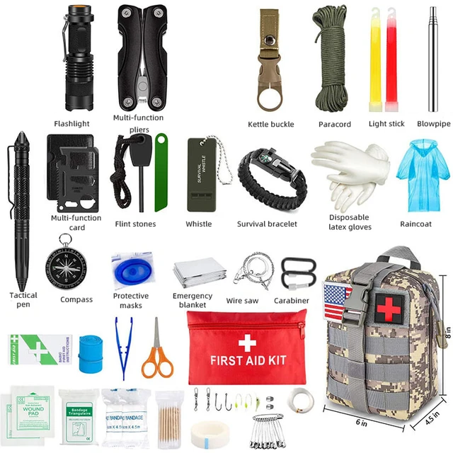 Kit De Supervivencia Survival Gear Equipo Para Exteriores Bolsa De Trauma  Para Acampar Aventuras De Caza Camping - Survival Kits - AliExpress