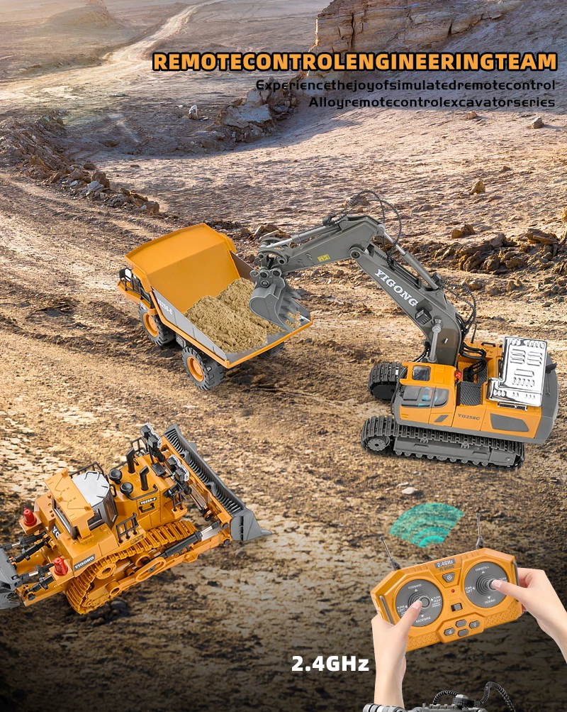 Sd18ea4a7754644a7ab63574a31cdaa61g Kontrola pilot samochodowy Rc koparka ciągnik gąsienicowy wywrotka spychacz urządzenie inżynieryjne elektryczna zabawka dla dzieci prezent dla dzieci