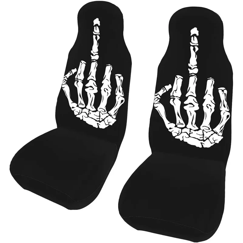 

Skull Middle Finger Covers for Women Front Cover Protector Dust Resistant Comfortable Nonslip Car Accessories