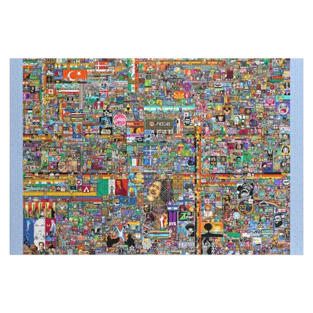 r/Place the full 8K version (Cleaned) Jigsaw Puzzle Customized Kids Gift Custom For Children Wood Adults Puzzle