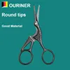 Facial Hair Scissors Rounded Professional Stainless Steel Mustache Nose Hair Beard Eyebrows Eyelashes Trimming Clippers 3