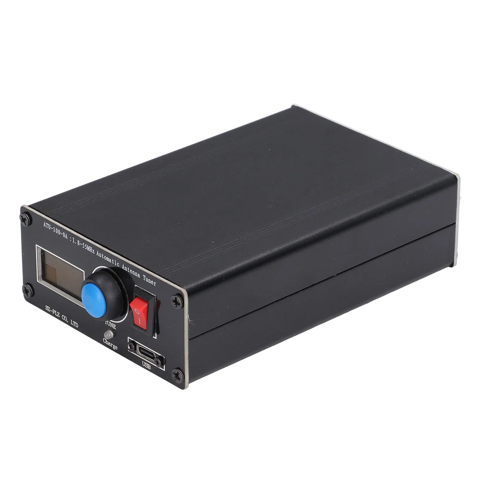 USB 충전 미니 자동 안테나 튜너 0.96인치 디스플레이 USB 충전 라디오 튜너 1.8?55Mhz ATU?100