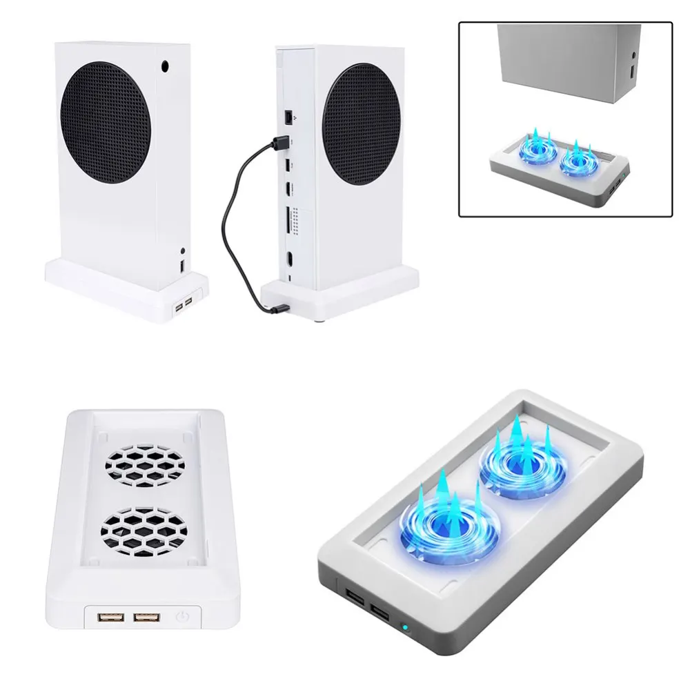 Vertical Stand 2 Cooling Fans Dual Usb Ports 3 Level Cooler Compatible For Xbox Series S Game Console,cooling fan,gaming cooling fan